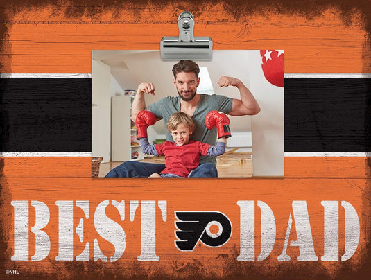 Fan Creations Desktop Stand Philadelphia Flyers Best Dad With Stripe Clip Frame