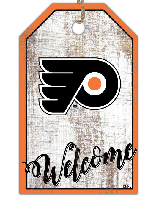 Fan Creations Holiday Home Decor Philadelphia Flyers Welcome 11x19 Tag