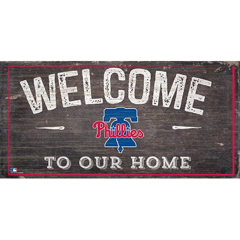 Fan Creations 6x12 Horizontal Philadelphia Phillies Welcome Distressed Sign