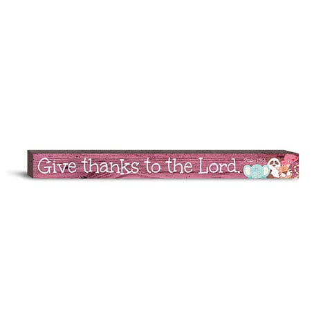 Fan Creations Religious Strip Pink Give Thanks to the Lord 16" Strip