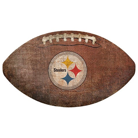 Fan Creations 12" Wall Art Pittsburgh Steelers 12" Football Shaped Sign