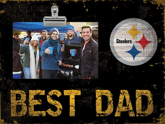 Fan Creations Desktop Stand Pittsburgh Steelers Best Dad Clip Frame