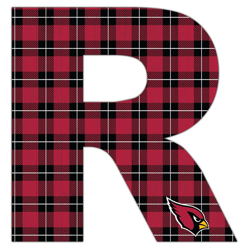 Load image into Gallery viewer, Fan Creations 24&quot; Wall Art R Arizona Cardinals 24in Plaid Pattern Letter
