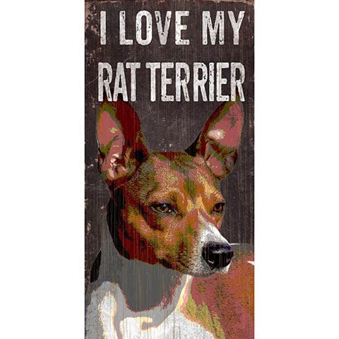 Fan Creations 6x12 Pet Rat Terrier I Love My Dog 6x12