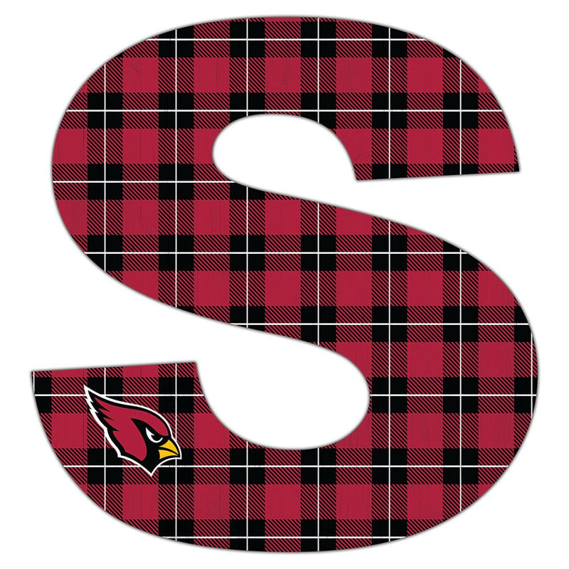 Load image into Gallery viewer, Fan Creations 24&quot; Wall Art S Arizona Cardinals 24in Plaid Pattern Letter
