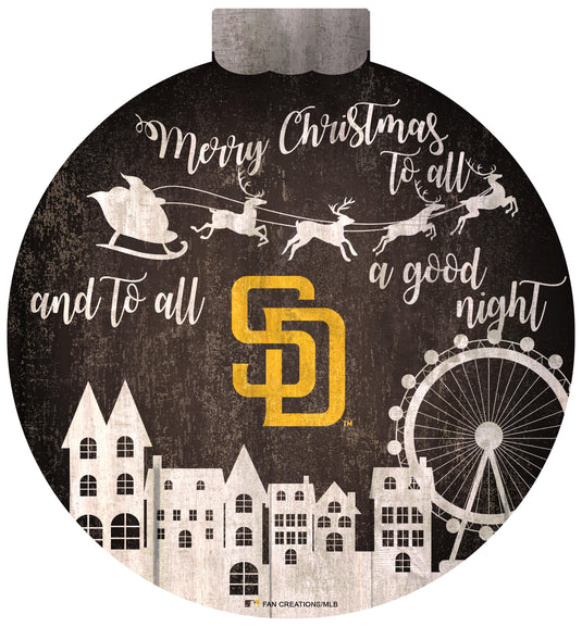 Fan Creations Holiday Home Decor San Diego Padres Christmas Village 12in