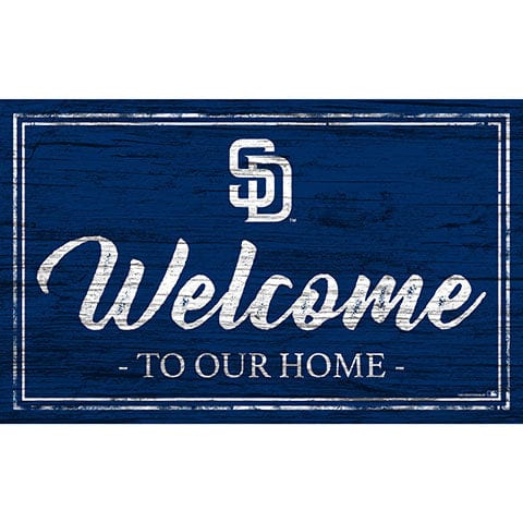 Fan Creations 11x19 San Diego Padres Team Color Welcome 11x19 Sign