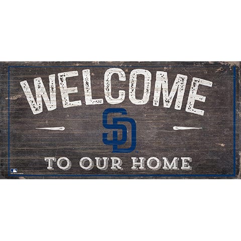 Fan Creations 6x12 Horizontal San Diego Padres Welcome Distressed Sign
