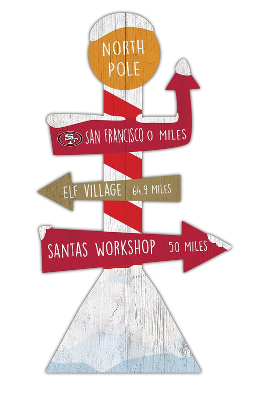 Fan Creations Holiday Home Decor San Francisco 49ers Directional North Pole