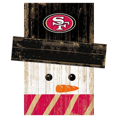 Fan Creations Large Holiday Head San Francisco 49ers Snowman Head
