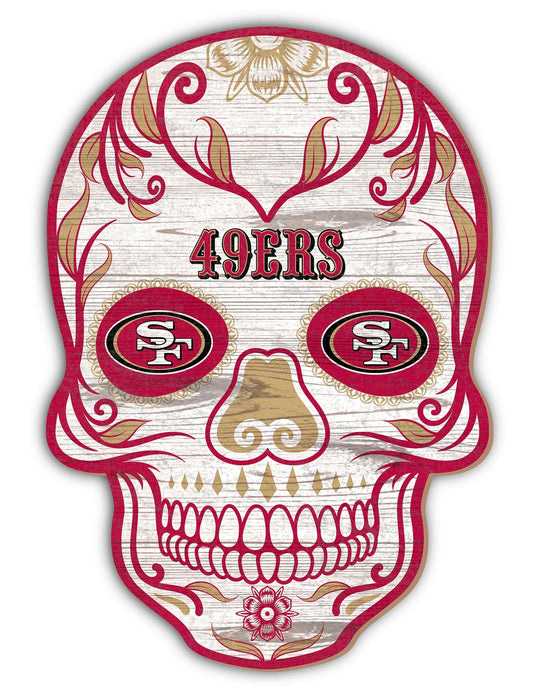 Fan Creations Holiday Home Decor San Francisco 49ers Sugar Skull 12in