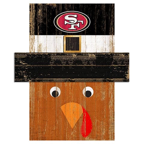 Fan Creations Large Holiday Head San Francisco 49ers Turkey Head