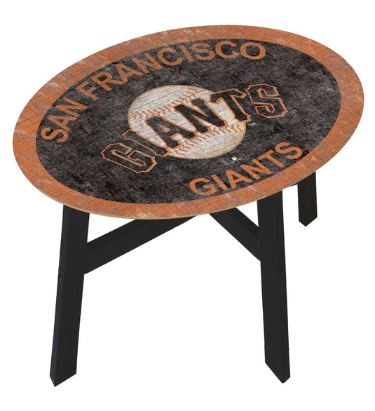 Fan Creations Home Decor San Francisco Giants  Distressed Side Table With Team Colors