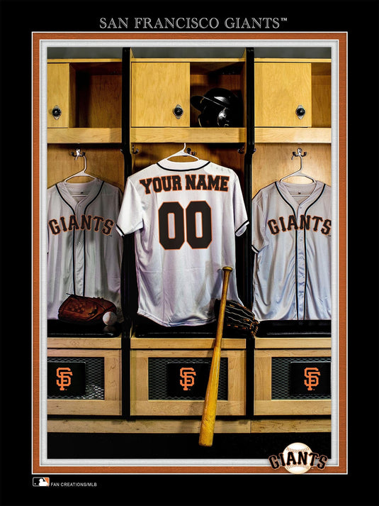 Fan Creations Wall Decor San Francisco Giants Locker Room Single Jersey 12x16