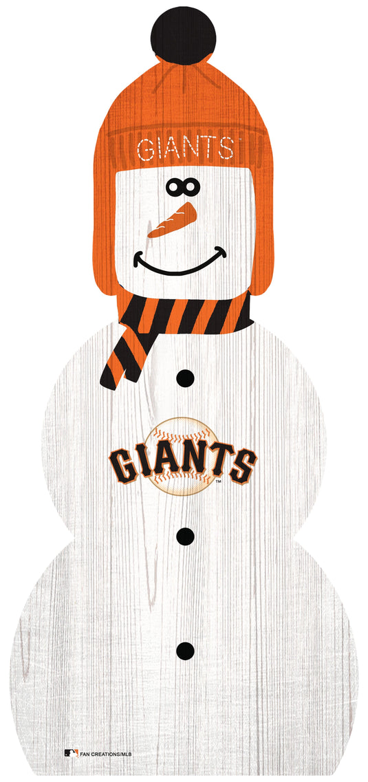 Fan Creations Holiday Home Decor San Francisco Giants Snowman 31in Leaner