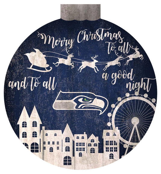 Fan Creations Holiday Home Decor Seattle Seahawks Christmas Village 12in