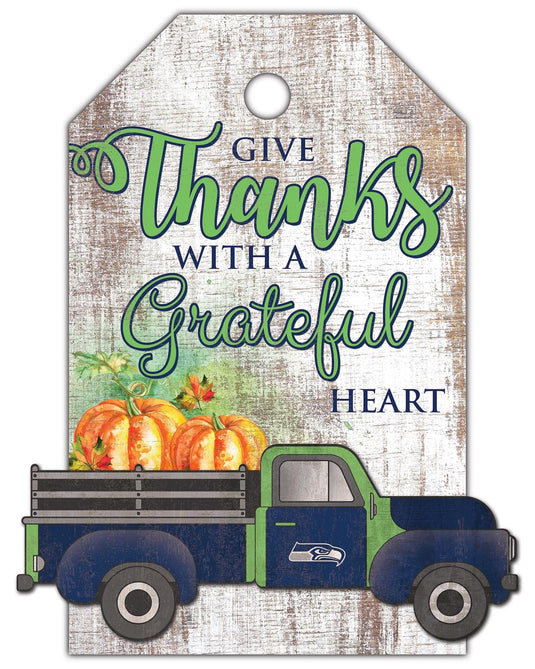 Fan Creations Holiday Home Decor Seattle Seahawks Gift Tag and Truck 11x19