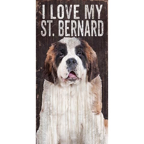 Load image into Gallery viewer, Fan Creations 6x12 Pet St. Bernard I Love My Dog 6x12

