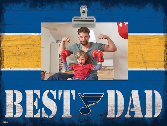 Fan Creations Desktop Stand St Louis Blues Best Dad With Stripe Clip Frame