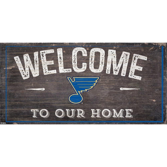 Fan Creations 6x12 Horizontal St.Louis Blues Welcome Distressed 6x12
