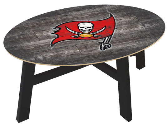 Fan Creations Home Decor Tampa Bay Buccaneers  Distressed Wood Coffee Table