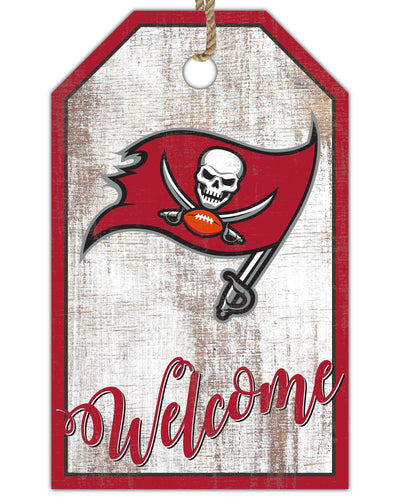 Fan Creations Holiday Home Decor Tampa Bay Buccaneers Welcome 11x19 Tag