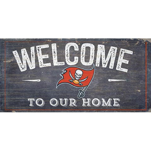 Fan Creations 6x12 Horizontal Tampa Bay Buccaneers Welcome Distressed 6 x 12