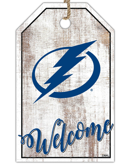 Fan Creations Holiday Home Decor Tampa Bay Lightning Welcome 11x19 Tag