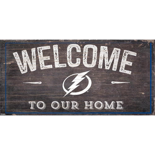 Fan Creations 6x12 Horizontal Tampa Bay Lightning Welcome Distressed 6x12