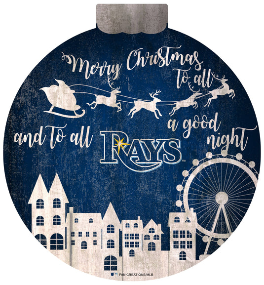 Fan Creations Holiday Home Decor Tampa Bay Rays Christmas Village 12in