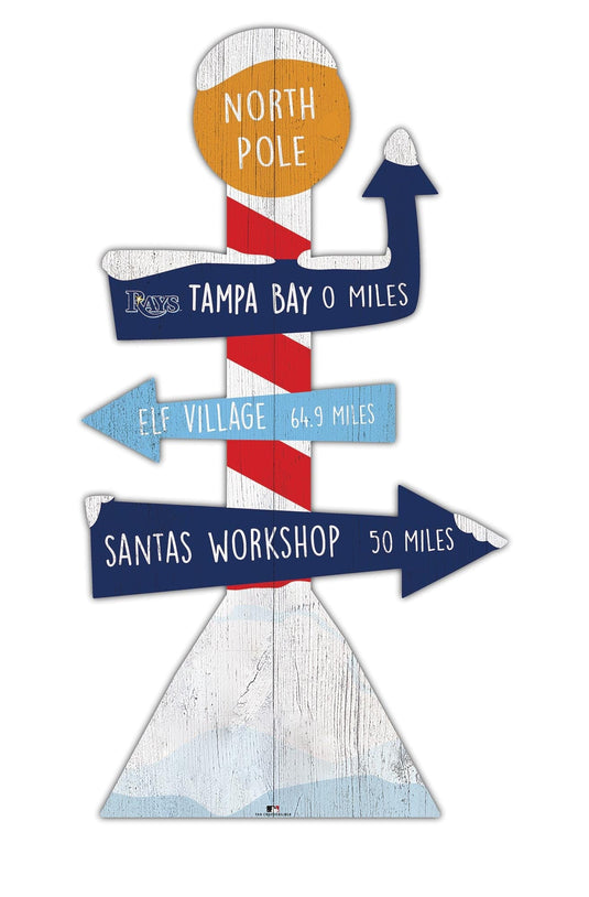 Fan Creations Holiday Home Decor Tampa Bay Rays Directional North Pole