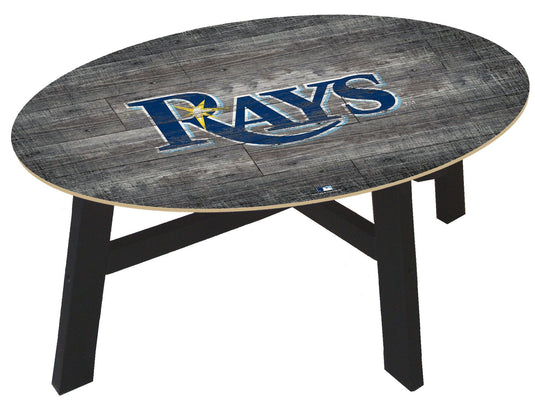 Fan Creations Home Decor Tampa Bay Rays  Distressed Wood Coffee Table