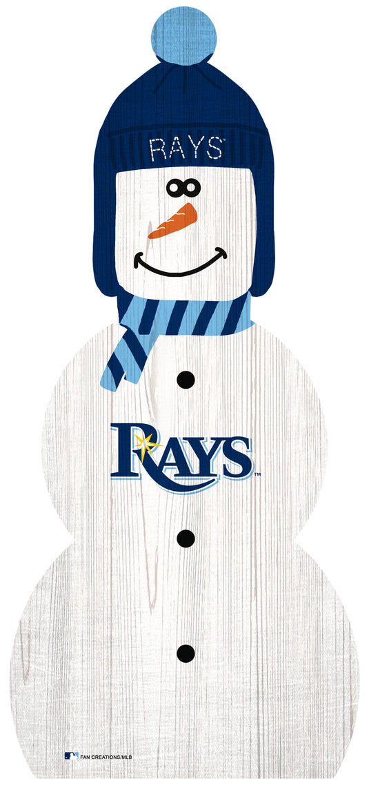 Fan Creations Holiday Home Decor Tampa Bay Rays Snowman 31in Leaner