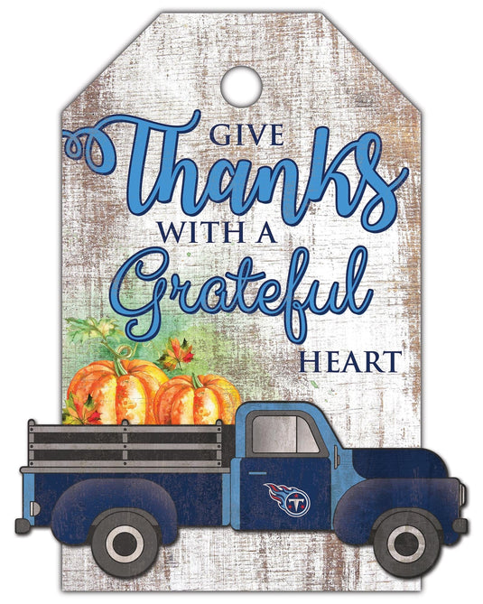 Fan Creations Holiday Home Decor Tennessee Titans Gift Tag and Truck 11x19