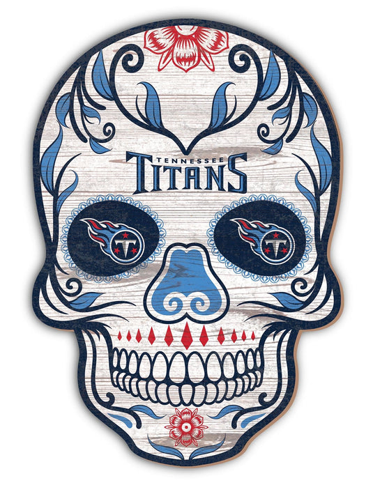 Fan Creations Holiday Home Decor Tennessee Titans Sugar Skull 12in