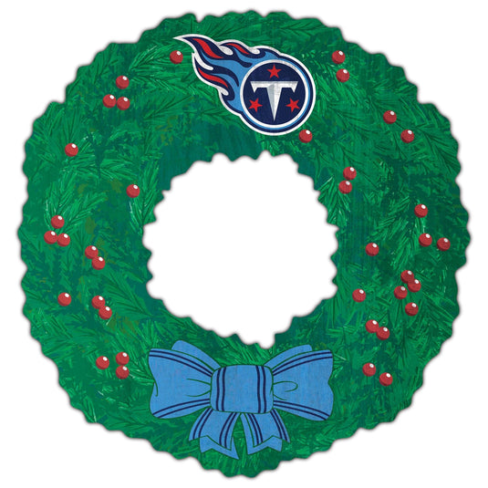 Fan Creations Holiday Home Decor Tennessee Titans Team Wreath 16in