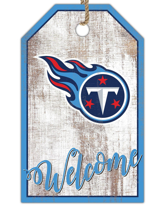 Fan Creations Holiday Home Decor Tennessee Titans Welcome 11x19 Tag