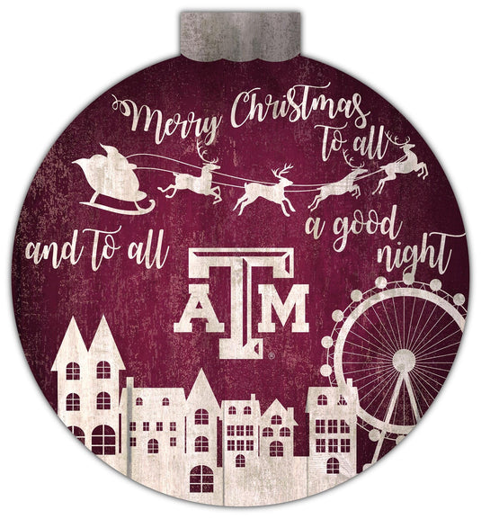 Fan Creations Holiday Home Decor Texas A&M Christmas Village 12in