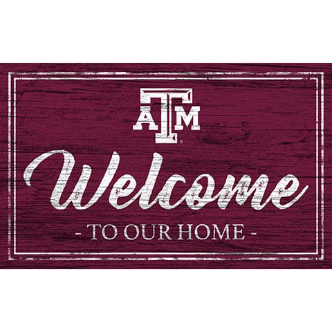 Fan Creations 11x19 Texas A&M University Team Color Welcome 11x19 Sign