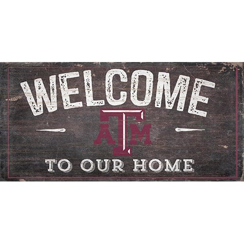 Fan Creations 6x12 Horizontal Texas A&M Welcome Distressed 6 x 12
