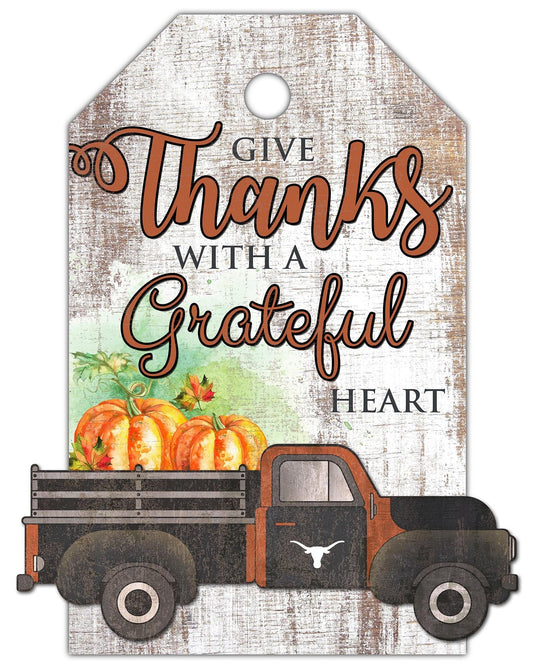 Fan Creations Holiday Home Decor Texas Gift Tag and Truck 11x19