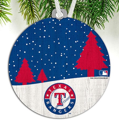 Fan Creations Ornament Texas Rangers Snow Scene Ornament