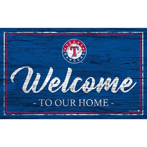 Fan Creations 11x19 Texas Rangers Team Color Welcome 11x19 Sign