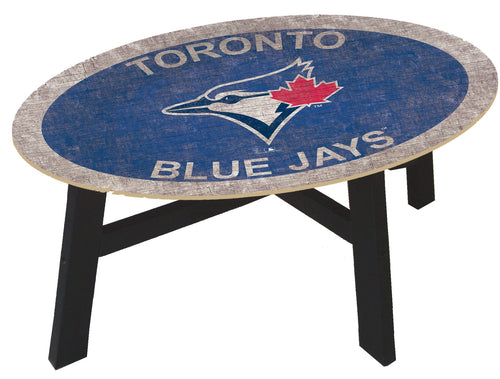 Fan Creations Home Decor Toronto Blue Jays  Distressed Wood Coffee Table With Team Colors