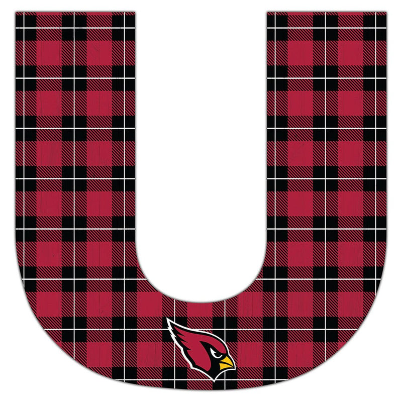 Load image into Gallery viewer, Fan Creations 24&quot; Wall Art U Arizona Cardinals 24in Plaid Pattern Letter
