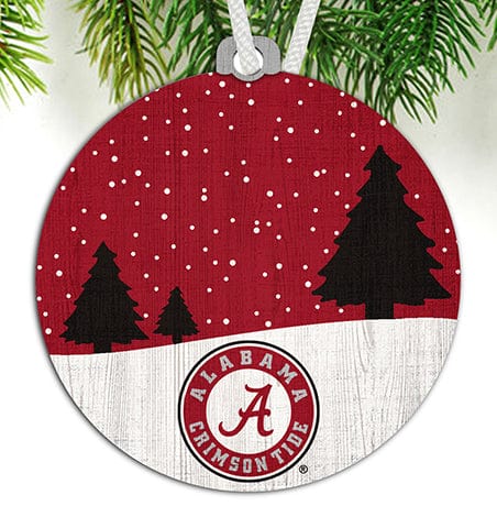 Fan Creations Ornament University of Alabama Snow Scene Ornament