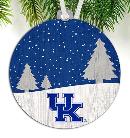 Fan Creations Ornament University of Kentucky Snow Scene Ornament