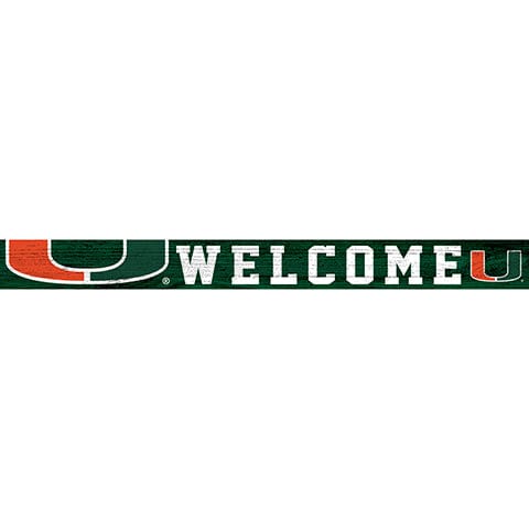 Fan Creations Strips University of Miami 16in. Welcome Strip
