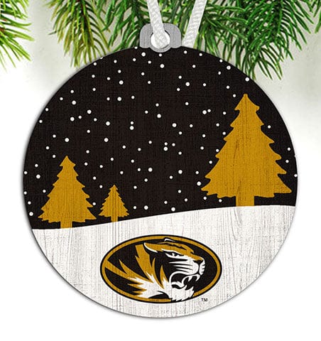 Fan Creations Ornament University of Missouri Snow Scene Ornament