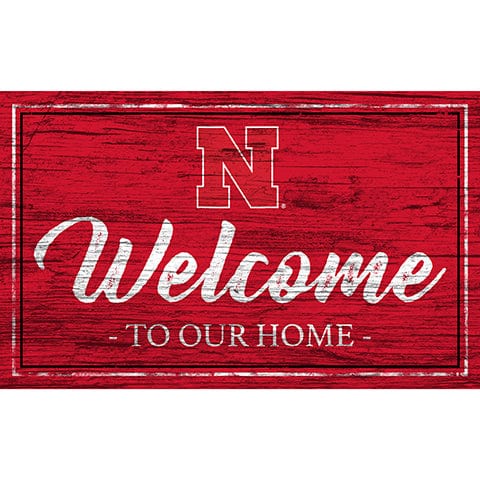 Fan Creations 11x19 University of Nebraska Team Color Welcome 11x19 Sign